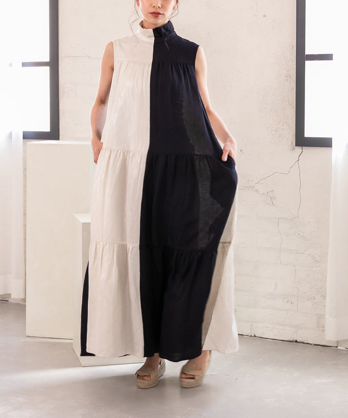 foil high neck bycolor onepiece