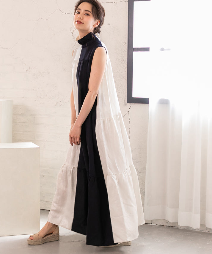 foil high neck bycolor onepiece