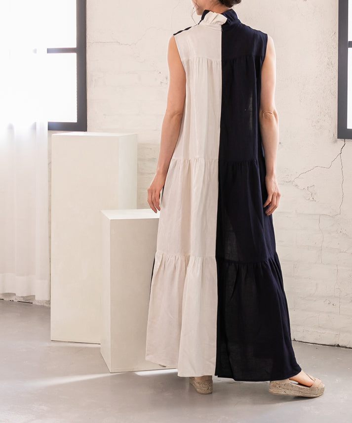 foil high neck bycolor onepiece