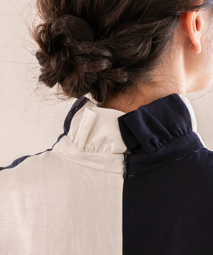 foil high neck bycolor onepiece