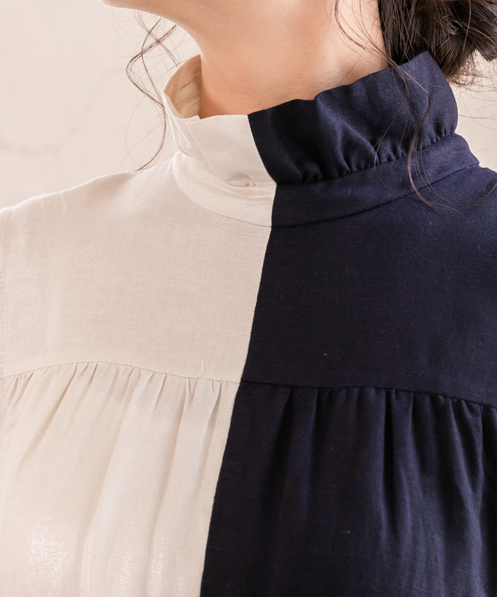 foil high neck bycolor onepiece