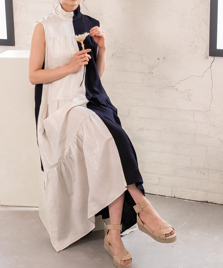 foil high neck bycolor onepiece