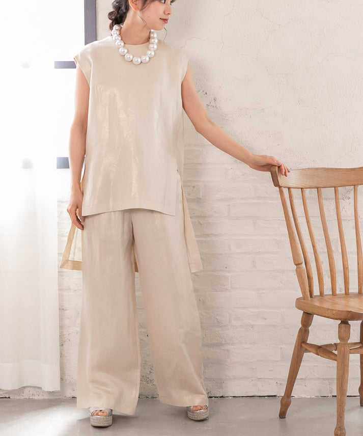 hemp rayon wide pants