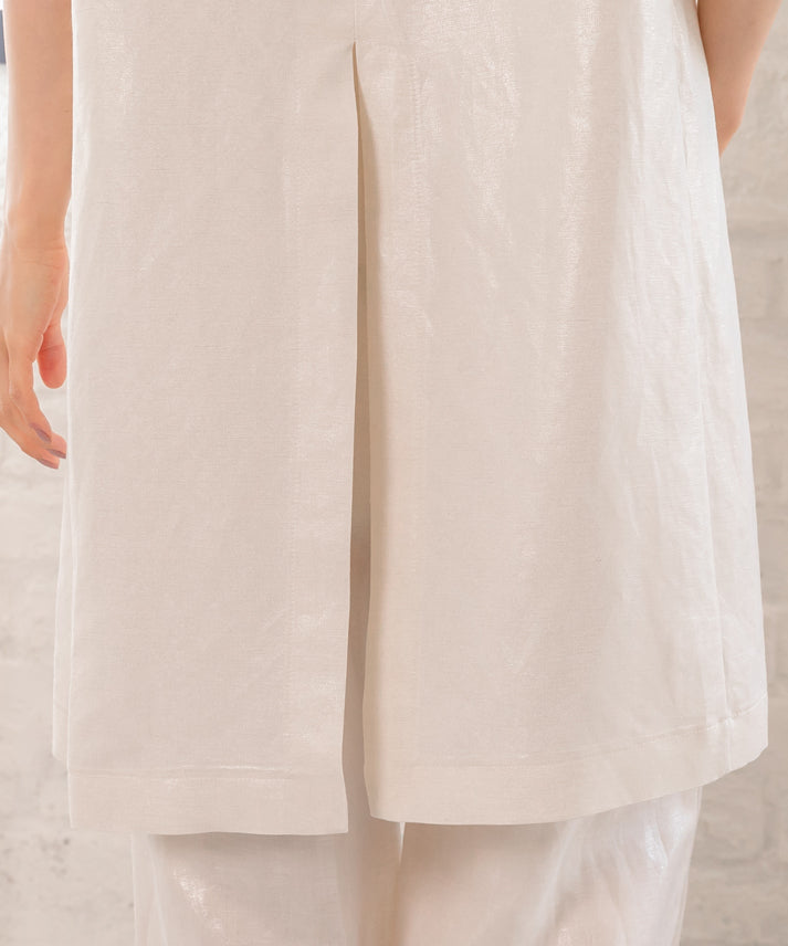 hemp×rayon nosleeve blouse