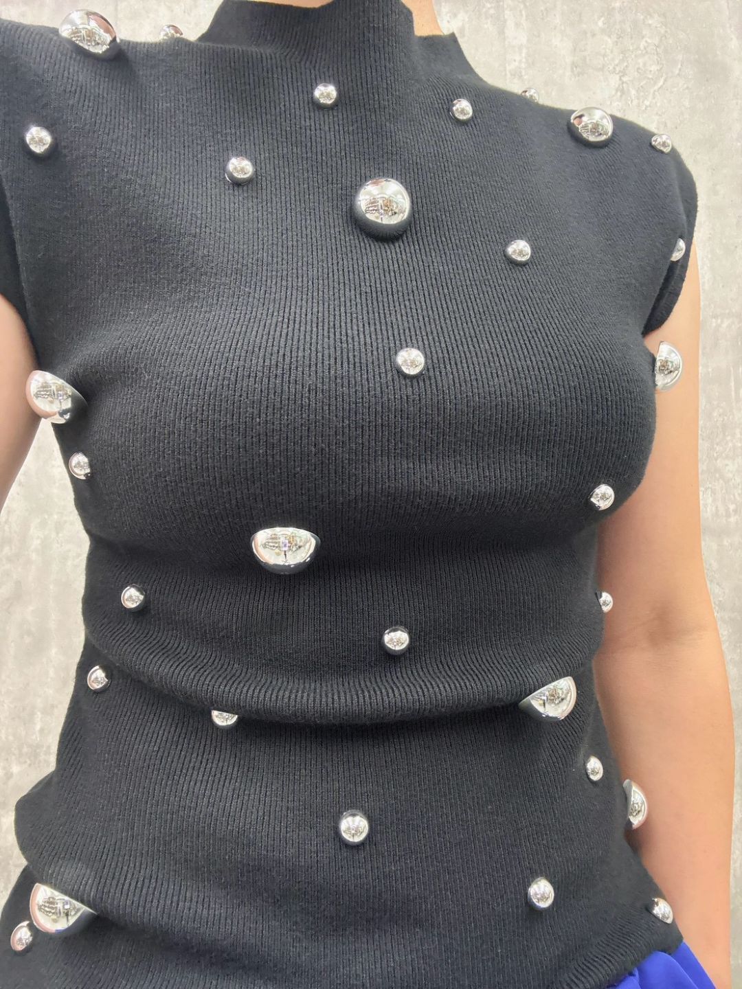 galaxy stud french sleeveKnit