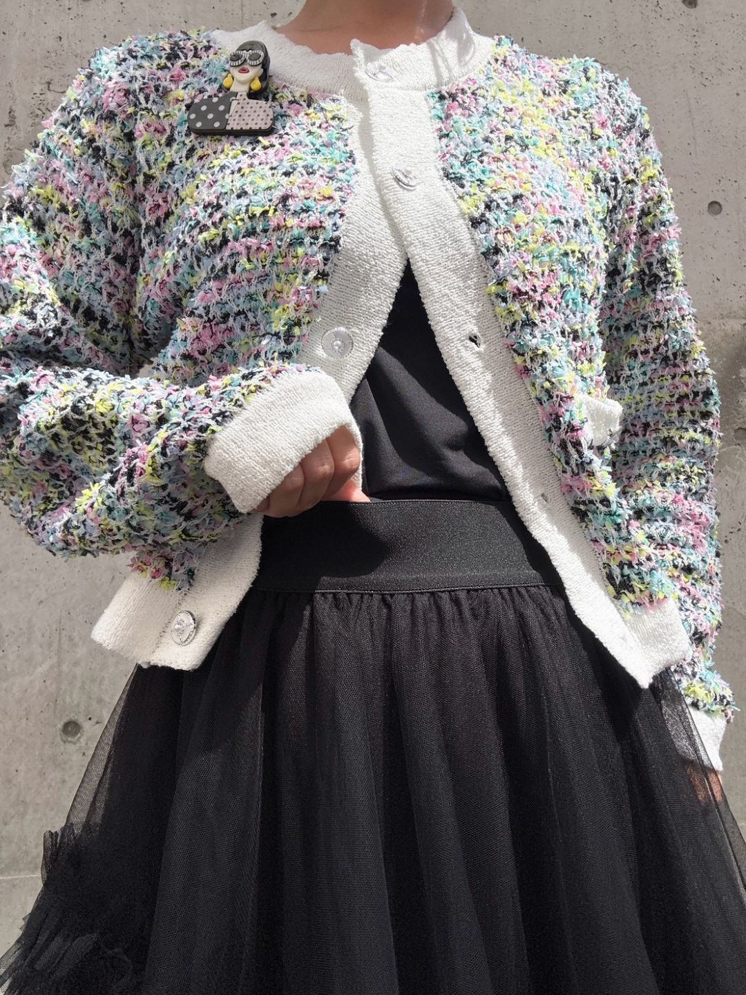 three-tiered Tulle maxi skirt