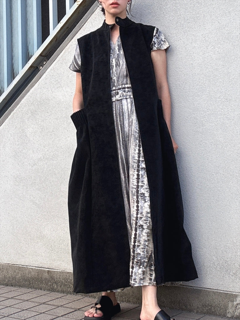 different material zip one piece
