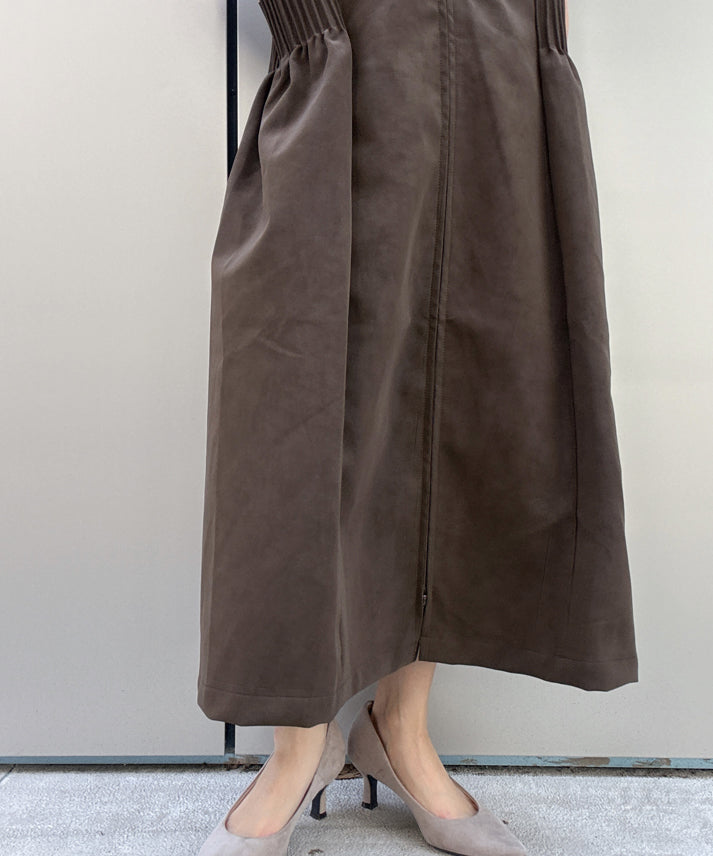 different material zip one piece