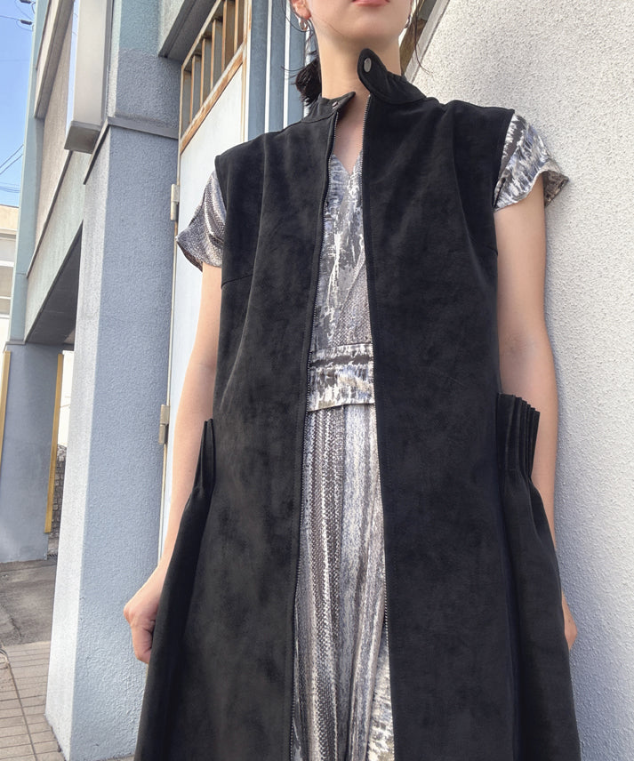different material zip one piece