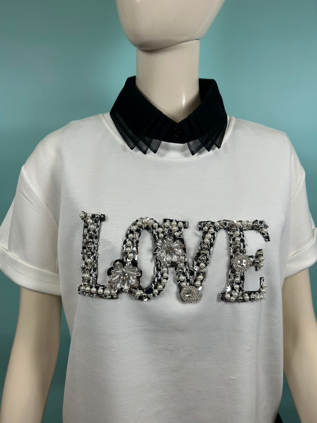 tulle three step false collar