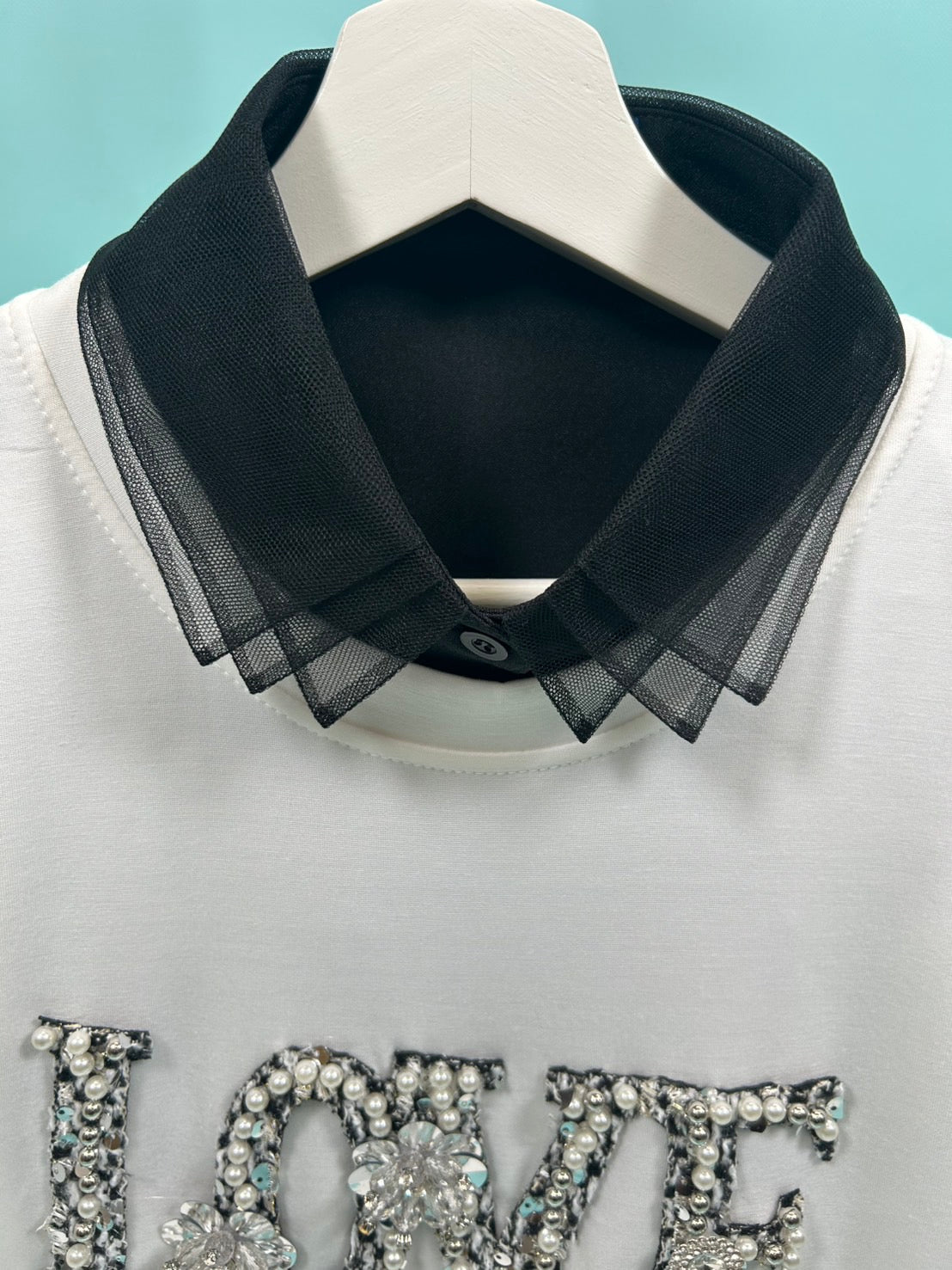 tulle three step false collar