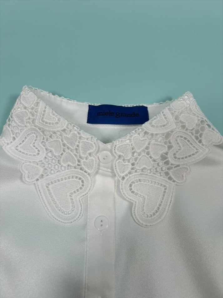 heart lace false collar