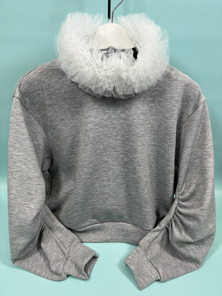 tulle volume false collar