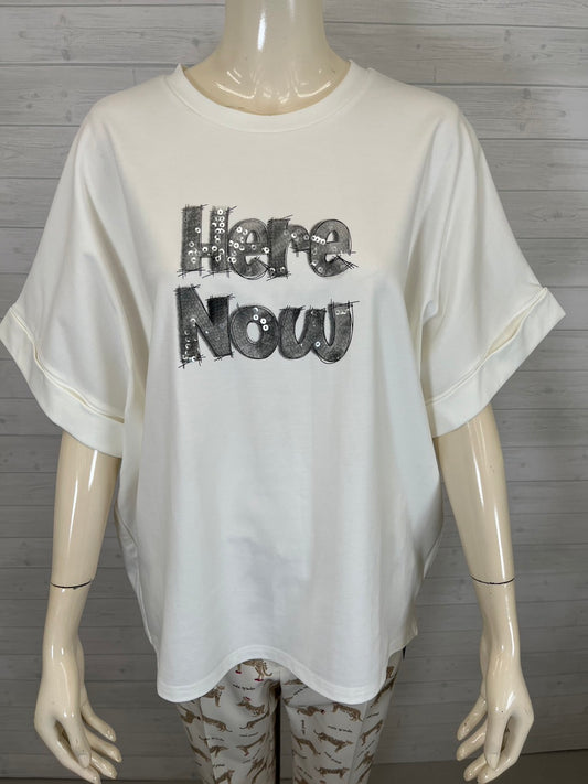 sequins logo T shirt