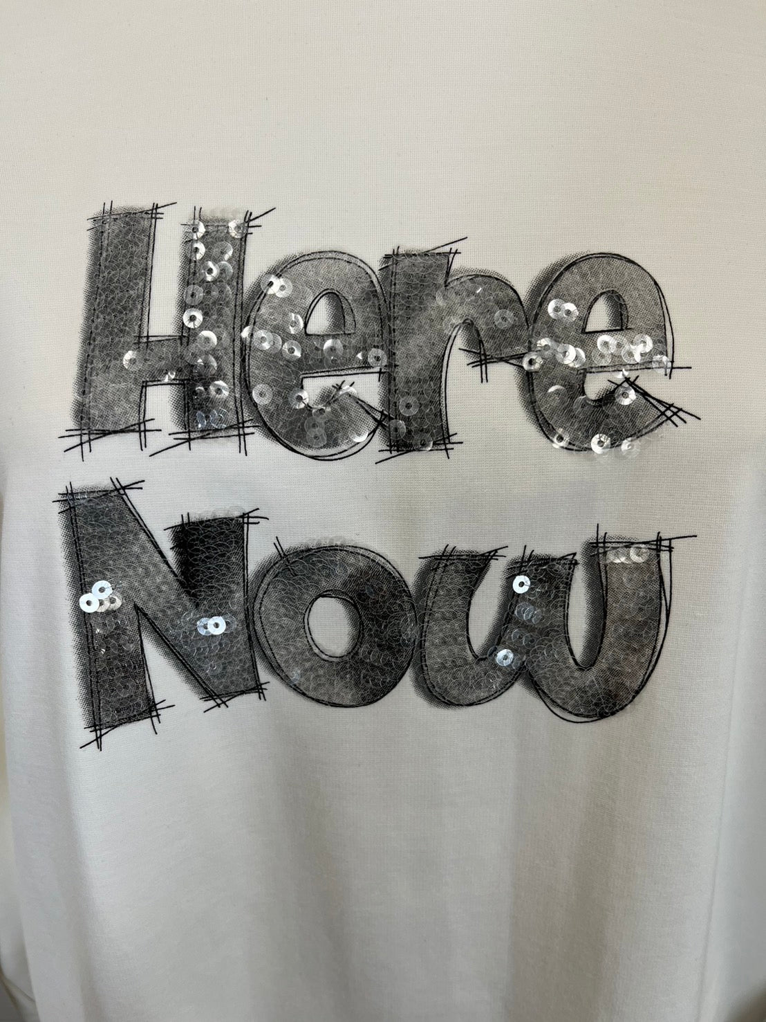 sequins logo T shirt