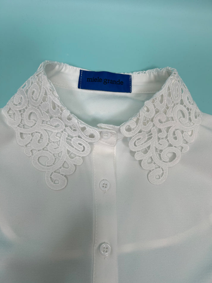 openwork lace false collar