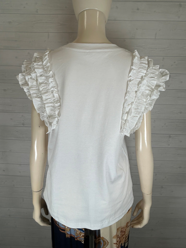 frills sleeve pullover