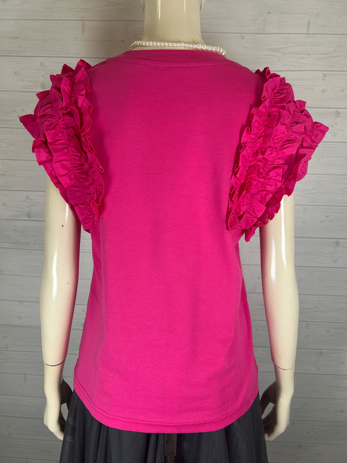 frills sleeve pullover