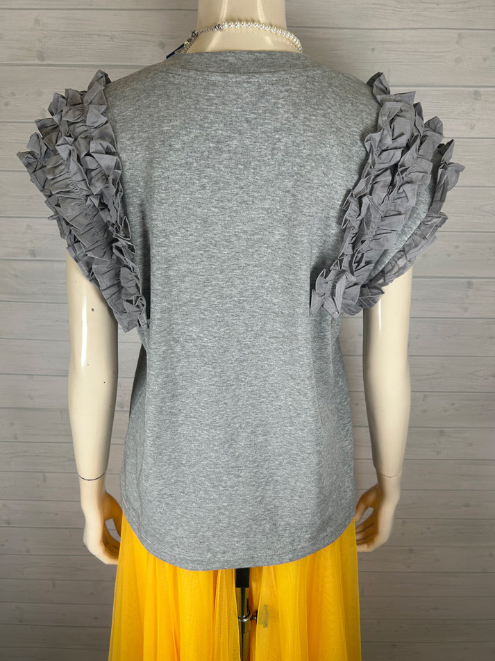 frills sleeve pullover