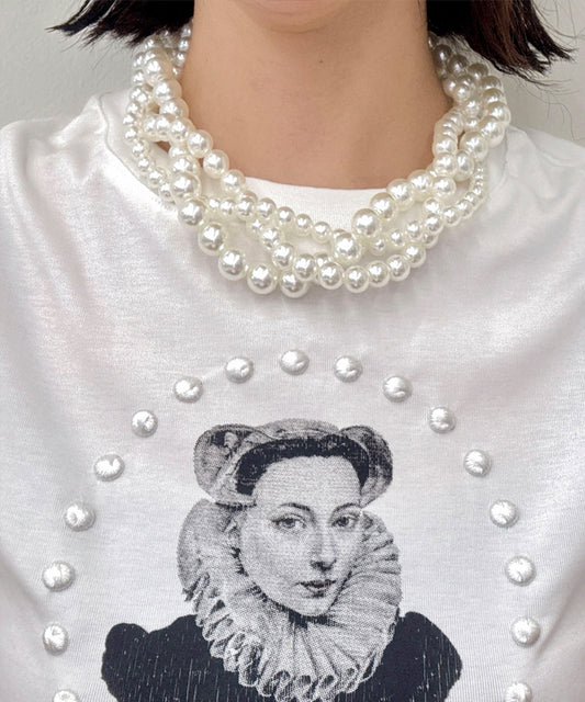 triple series pearl necklace (short)