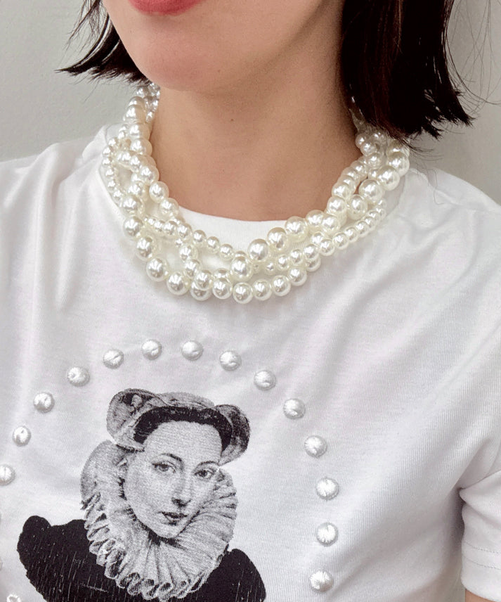 triple series pearl necklace (short)