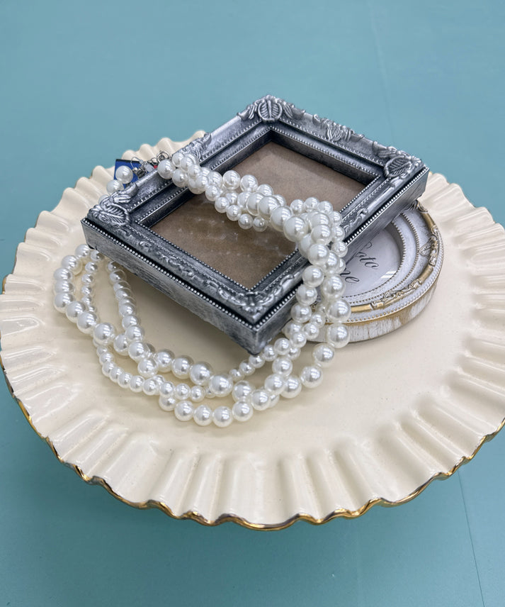 triple series pearl necklace (short)