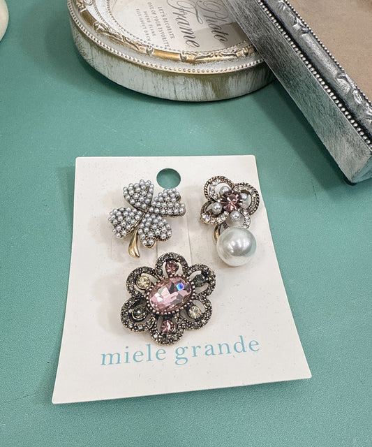 brooch 3 piece set (clover)