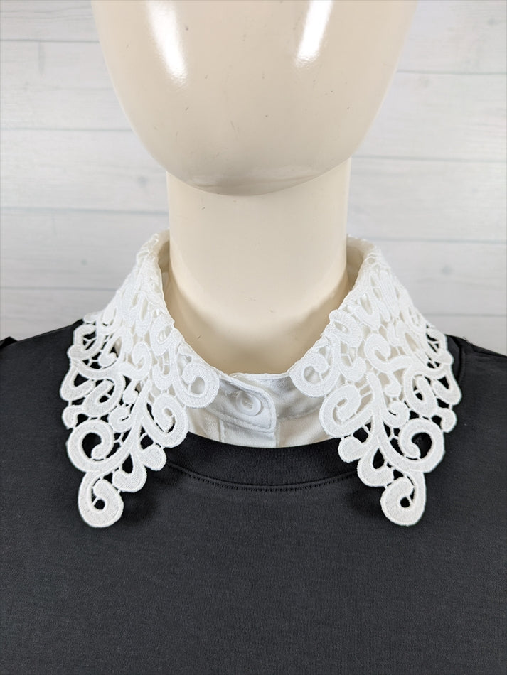 openwork lace false collar