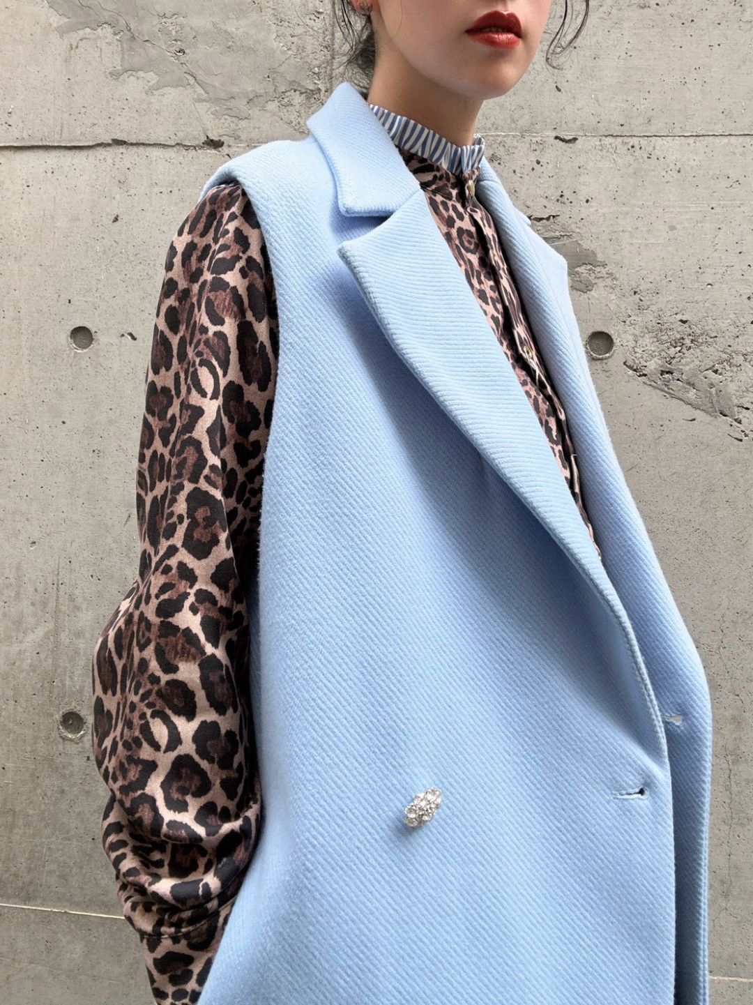 Bijou Button Sleeveless Coat
