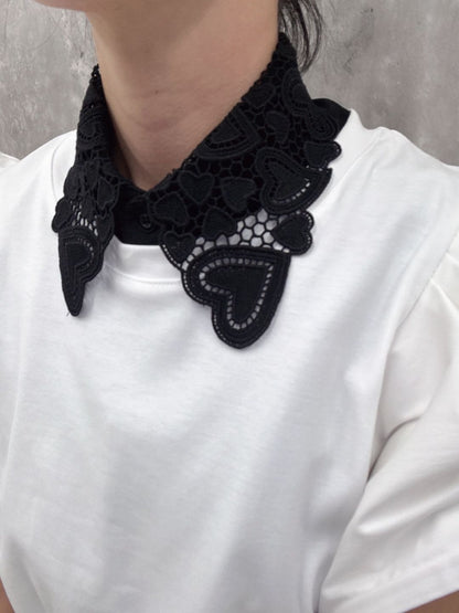 heart lace false collar