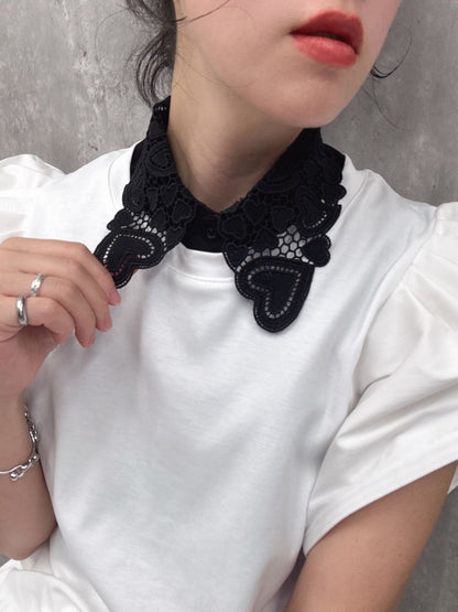 heart lace false collar