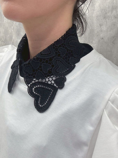 heart lace false collar