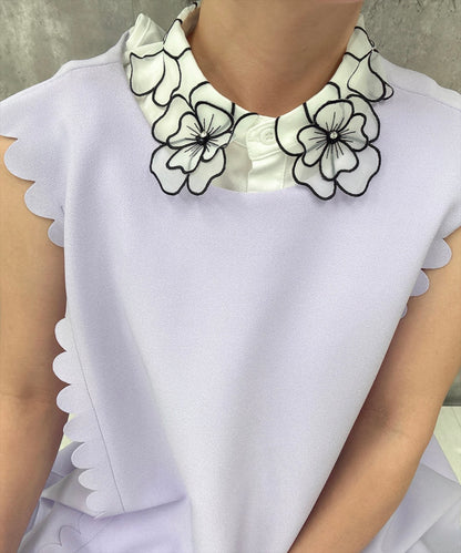 flower organza  false collar