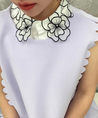 flower organza  false collar