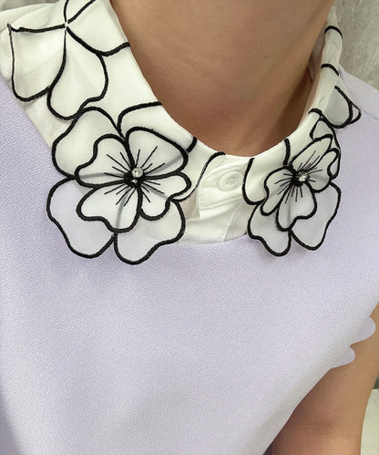 flower organza  false collar