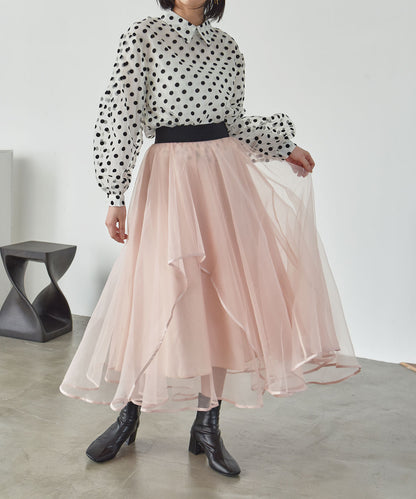 organdy　flare　skirt