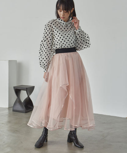 organdy　flare　skirt