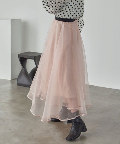 organdy　flare　skirt