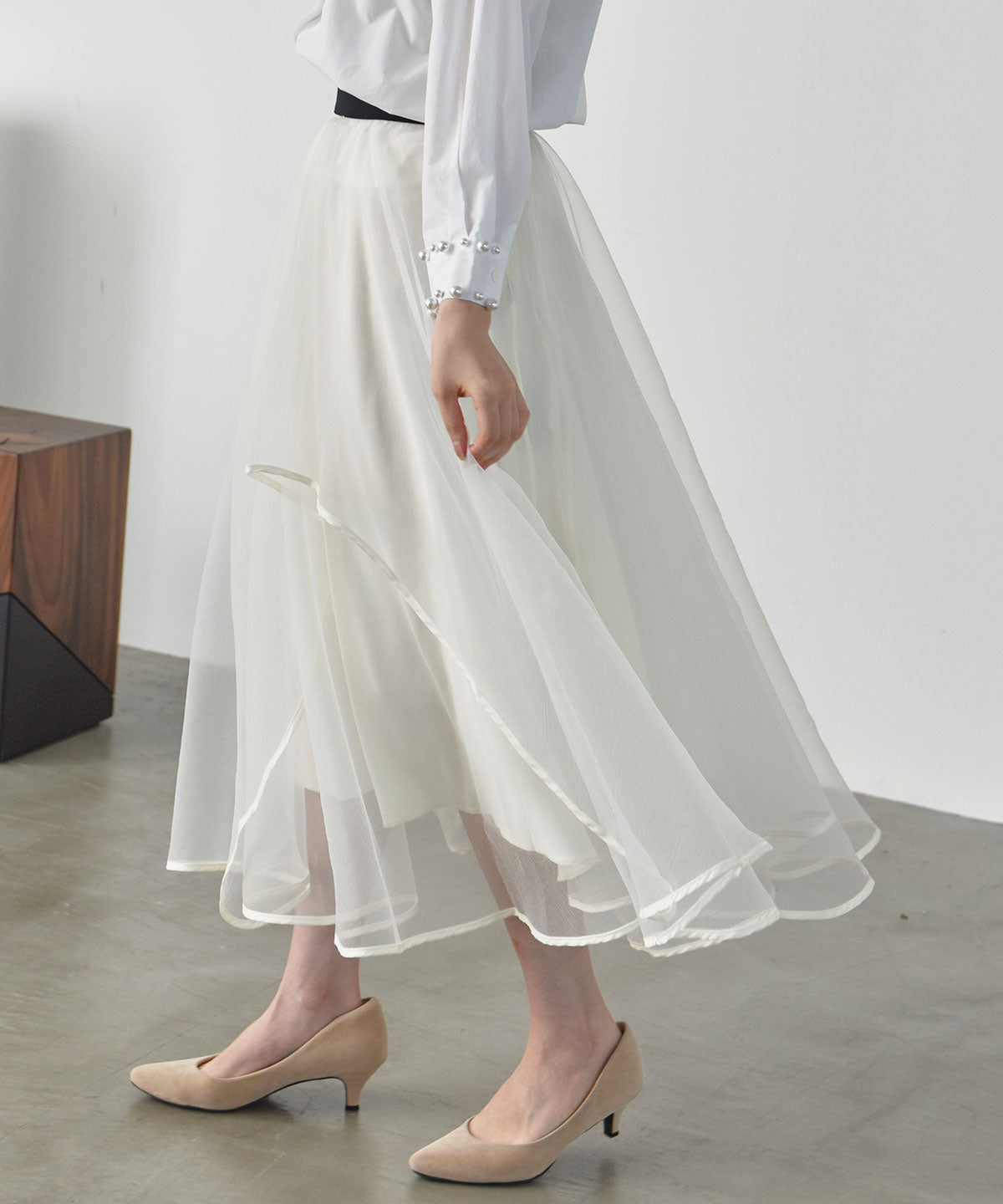 organdy　flare　skirt