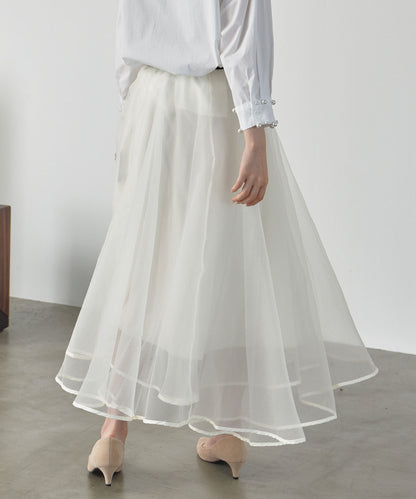 organdy　flare　skirt