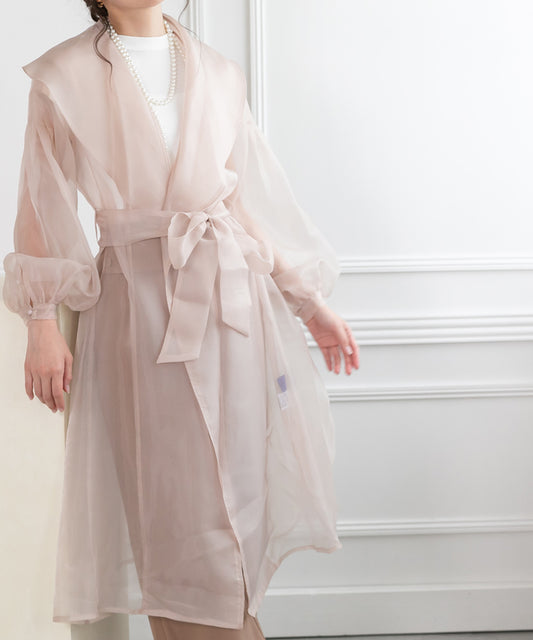 sheer long coat