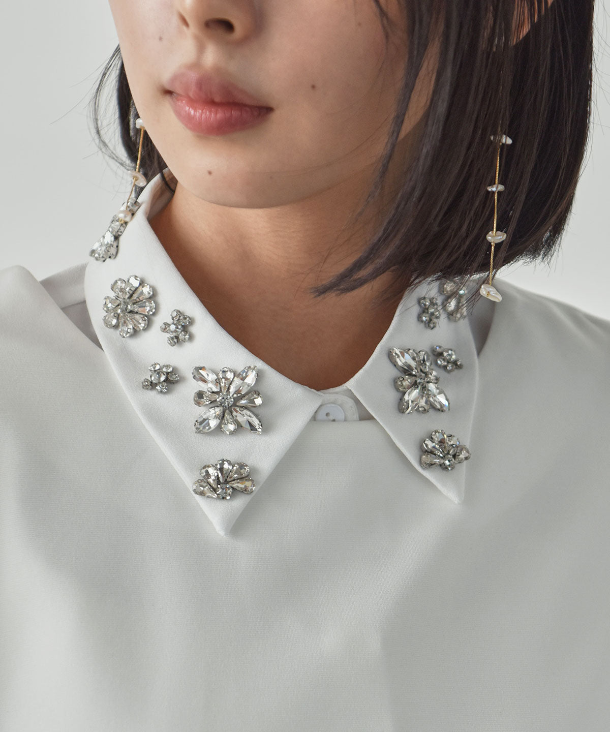 bijou  flower false collar