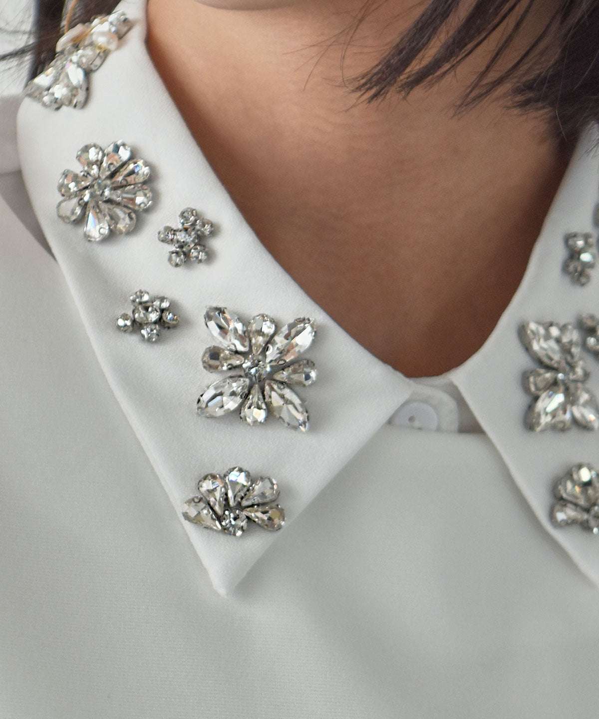 bijou  flower false collar