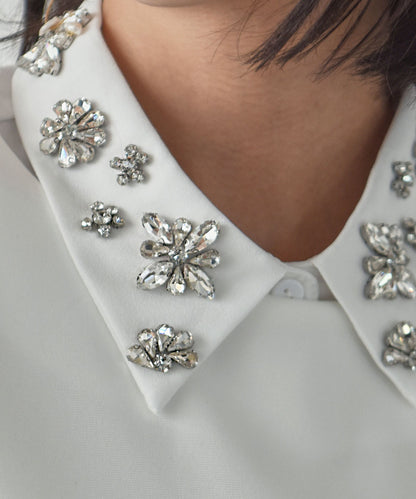 bijou  flower false collar