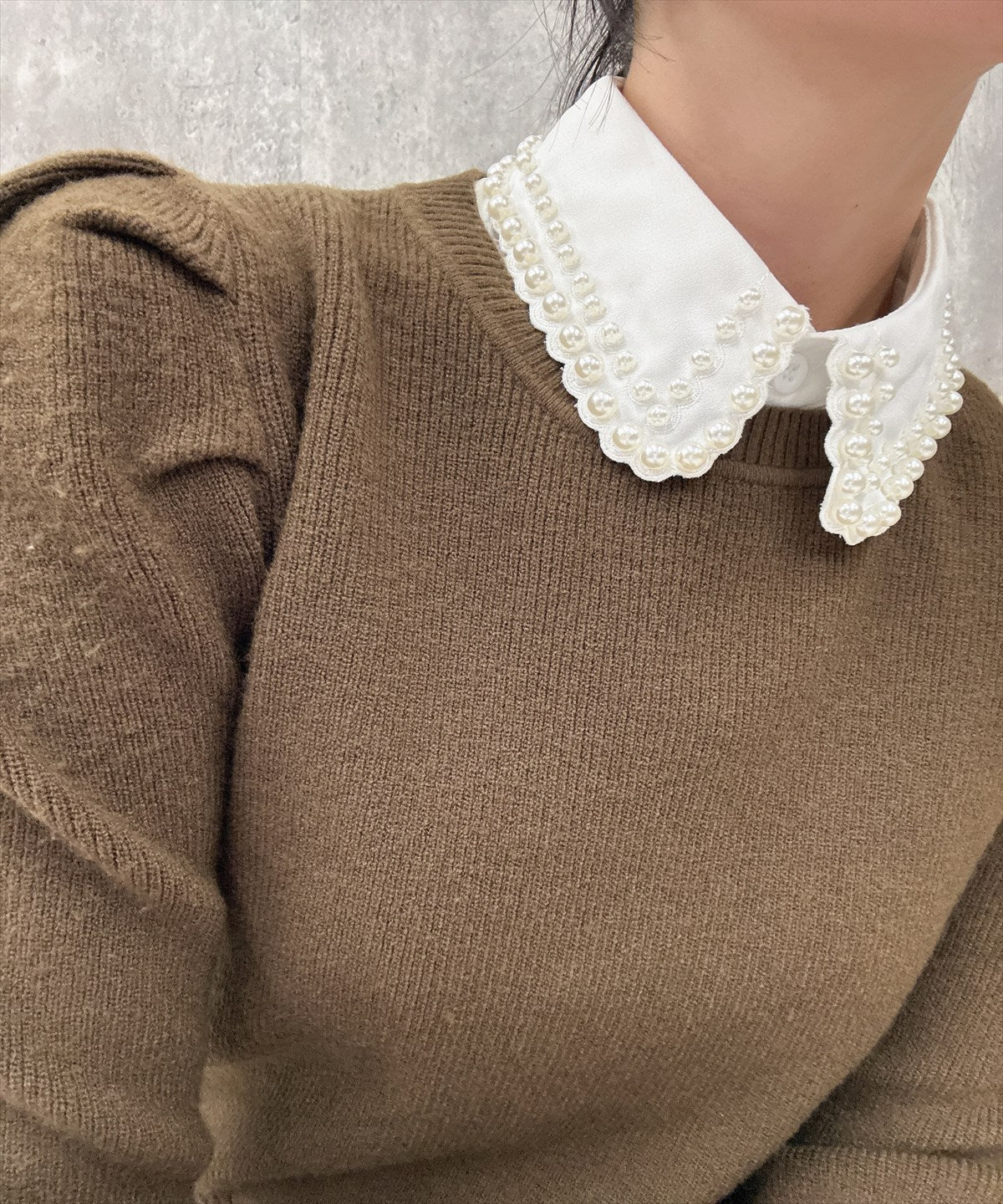 pearl false collar