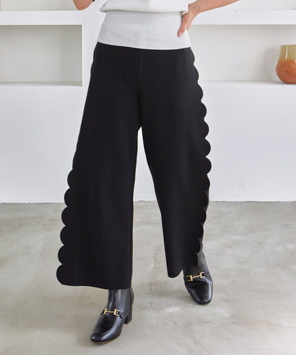 side scalloped pants