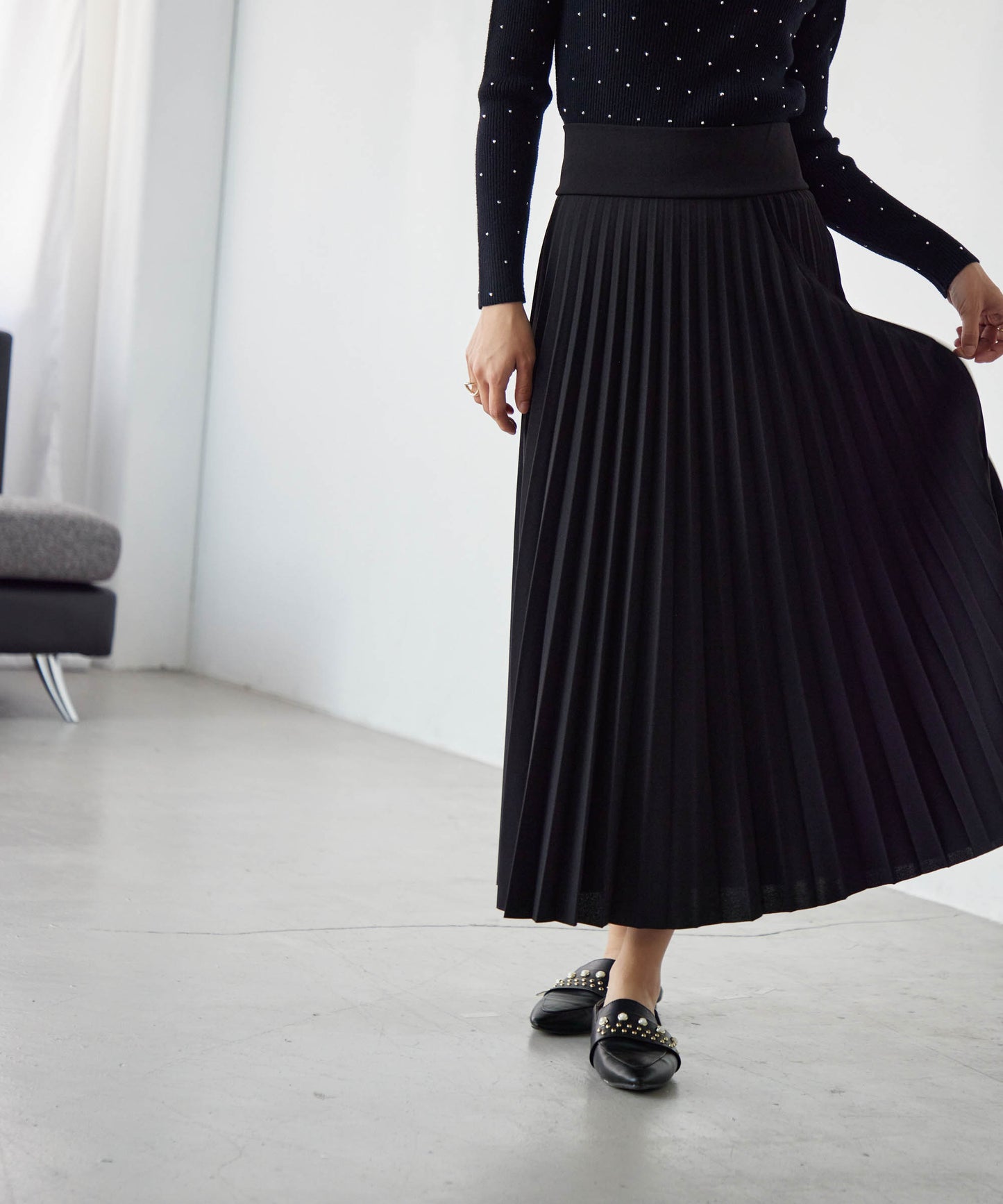 pleated skirt