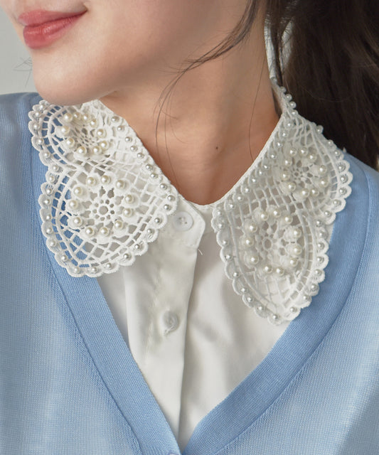 pearl flower false collar