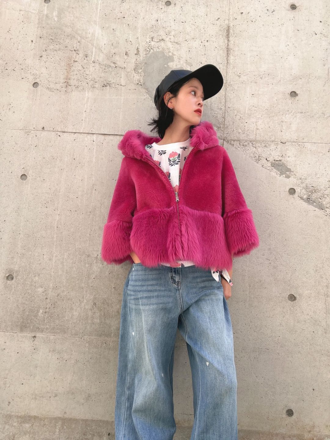 Sheep skin Fur Hoodie