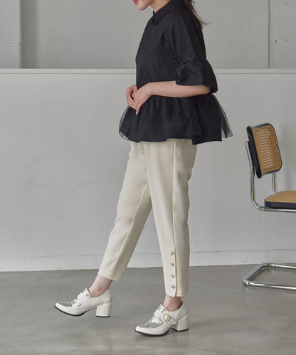 hem bijou button pants